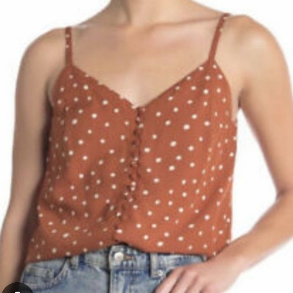 Polka Dot Spaghetti Strap Top